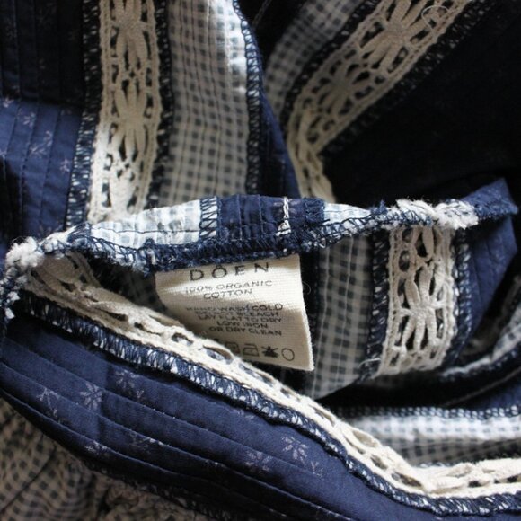 New Doen Rosanna Skirt in Indigo Calico, Size XS - Picture 15 of 15